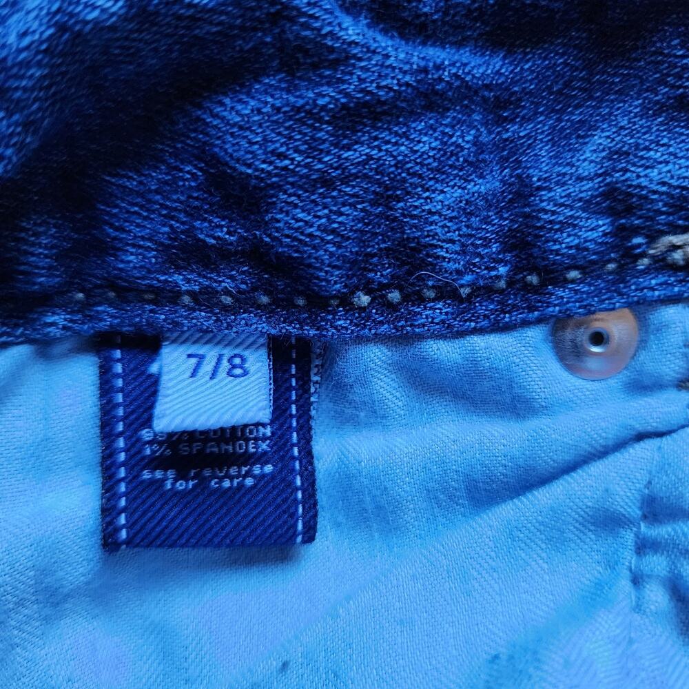 Madison Denim Co Capri Jeans Womens Size 7/8 Stretch Distressed Cuff Embroidered - Picture 12 of 14